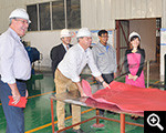 Trelleborg delegation viewed the newly produced raw rubber