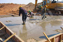 Civil construction site of dressing plant