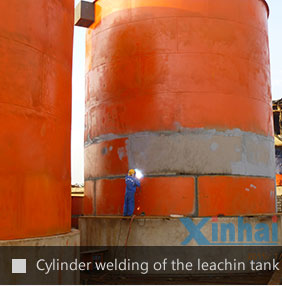 Cylinder welding of the leachin tank