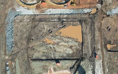 30% of the earthwork excavation for the flotation and grinding workshop completed